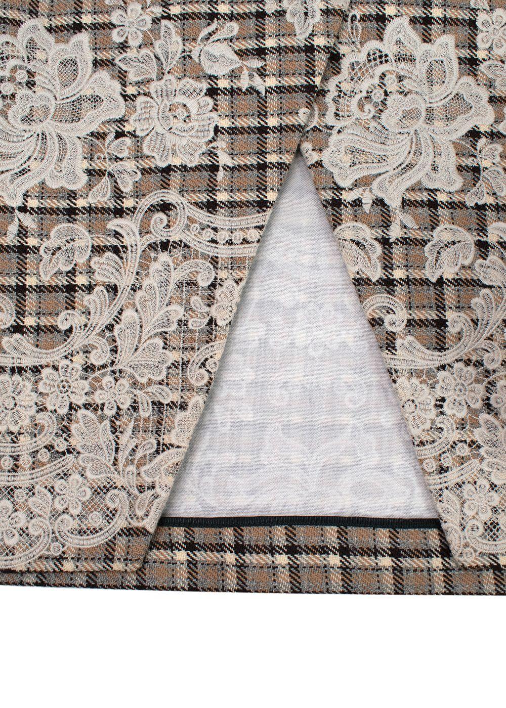 Mulberry Brown Tweed Asymmetric Waistcoat