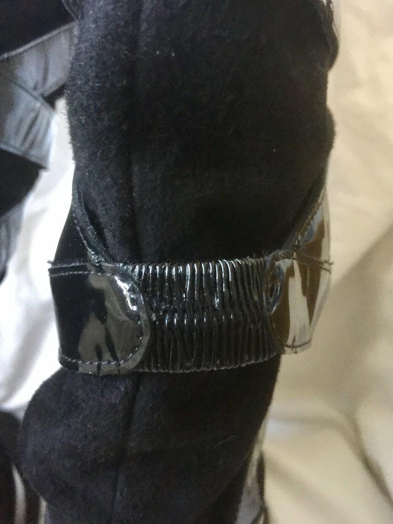 Giuseppe Zanotti Suede & Patent Leather Heeled Long Boots
