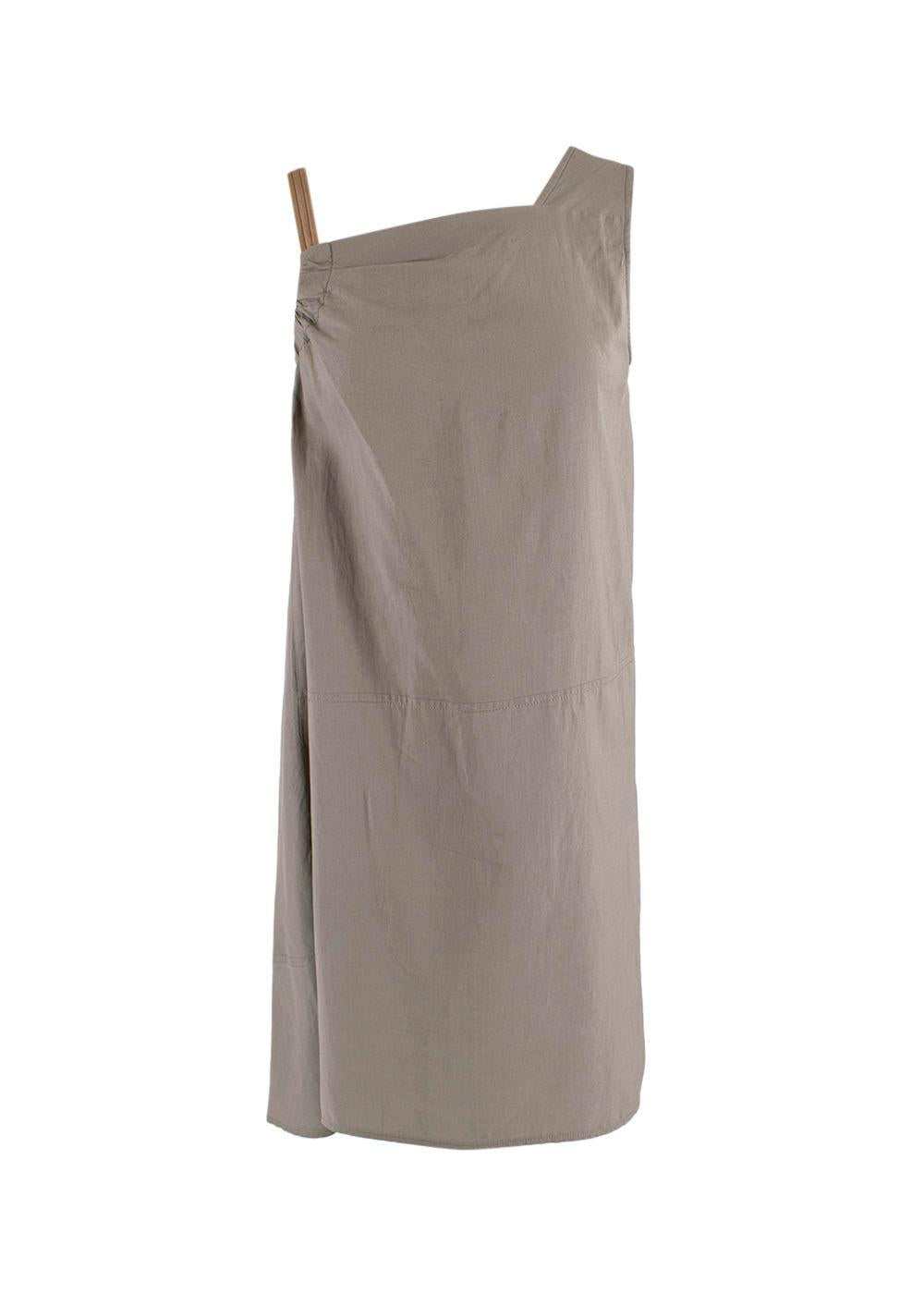 Grey Cotton Mini Dress