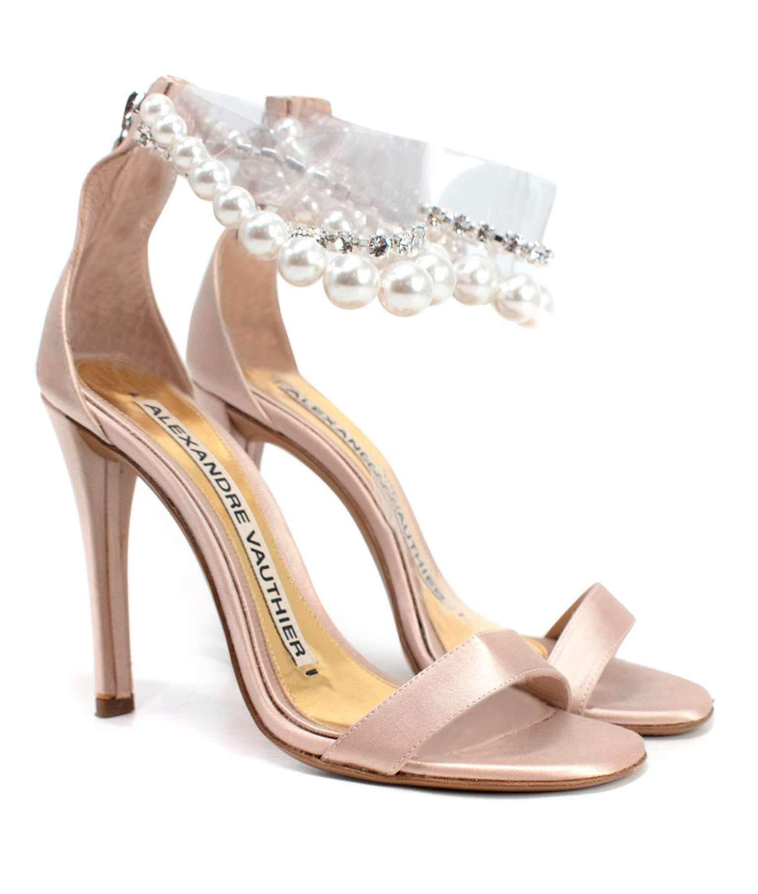 Alexandre Vauthier Coco Faux Pearl And Crystal-embellished Pvc And Suede Sandals