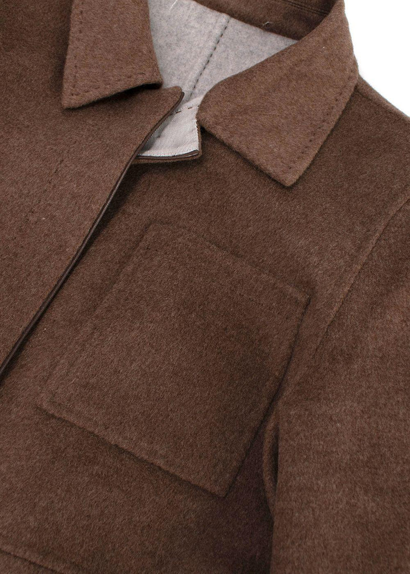 Lafayette 148 Brown Double-face Wool Jacket