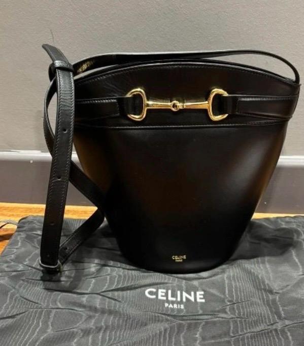 Celine Black Leather Tote