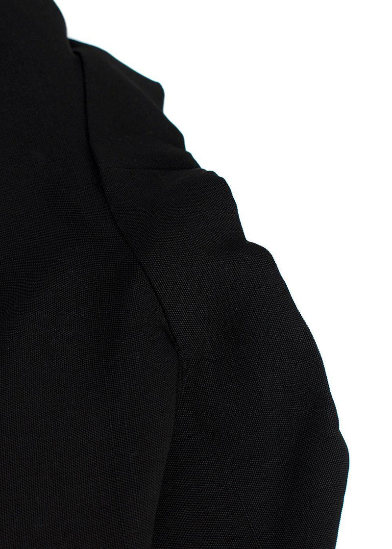 Balenciaga Black Halterneck Waistcoat Silk Top