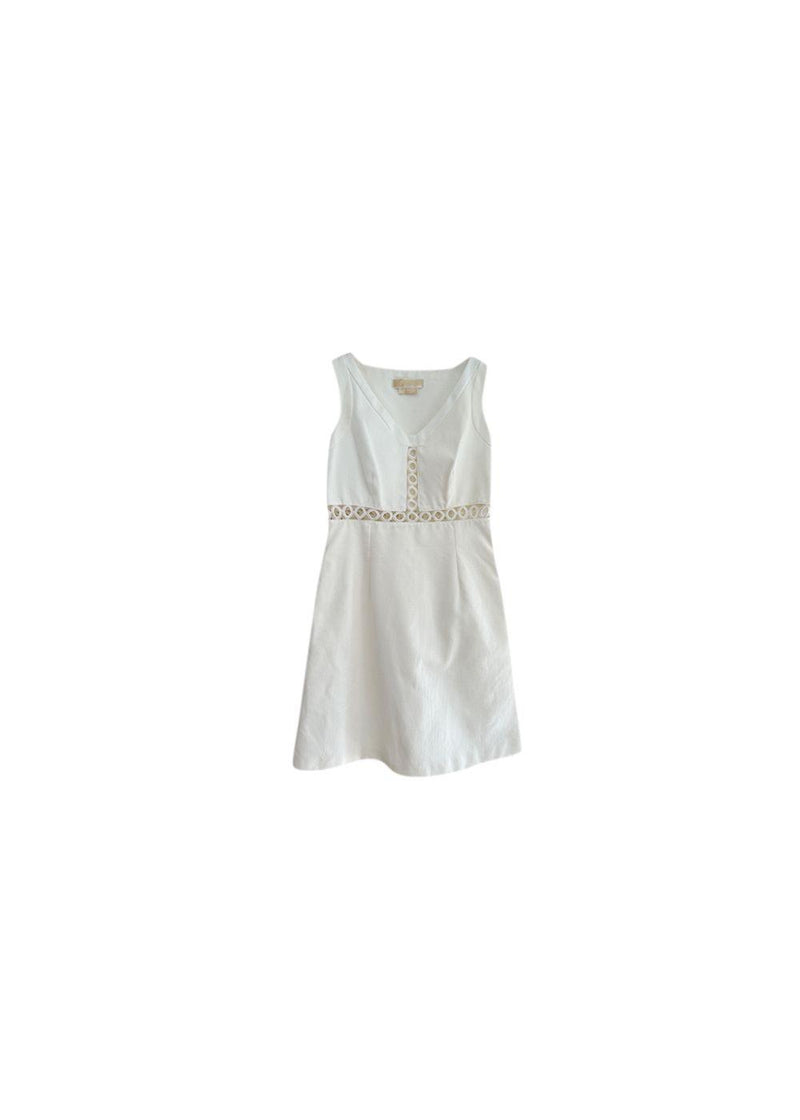 White Oxford cotton short dress