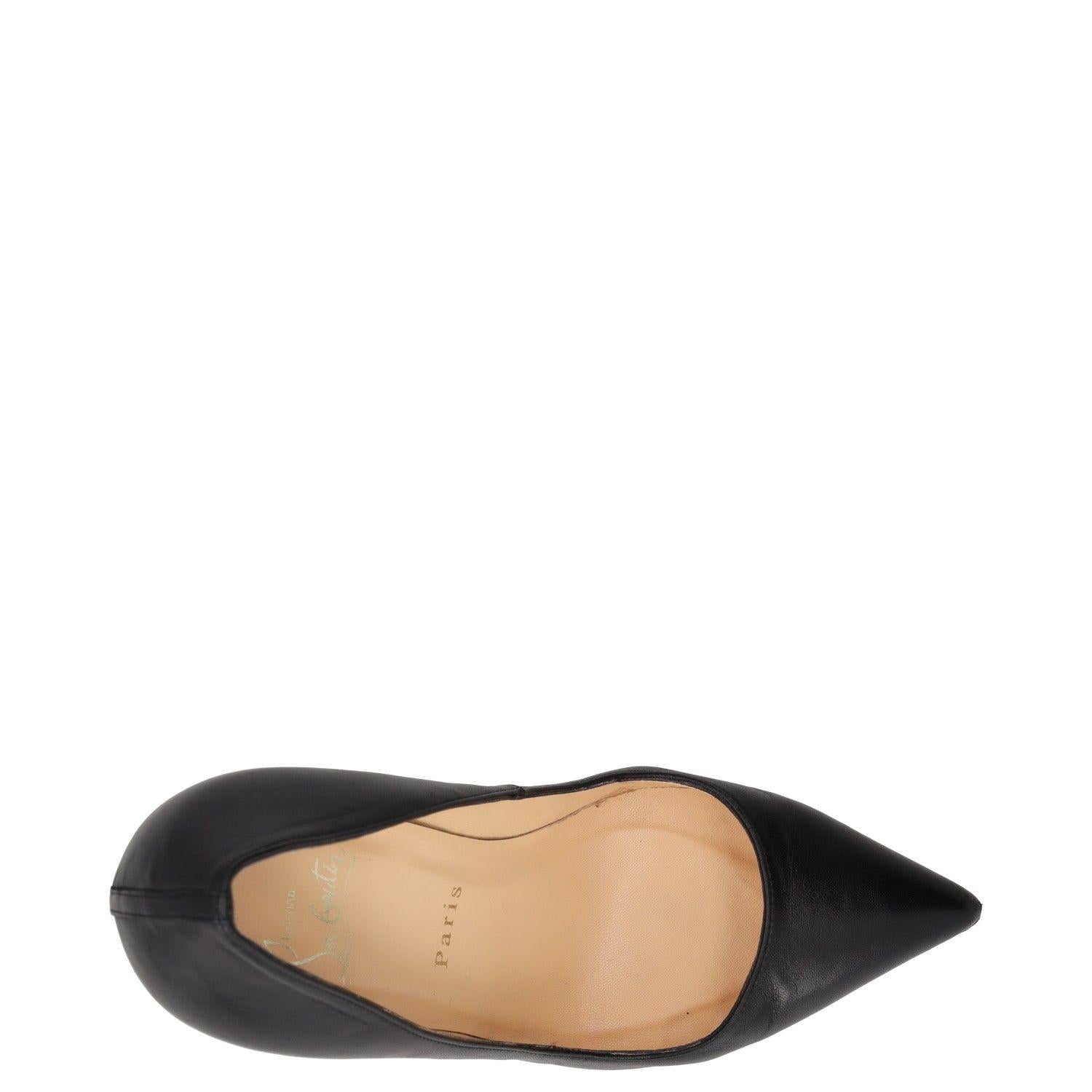 Christian Louboutin Black Leather Lipsinka Pumps