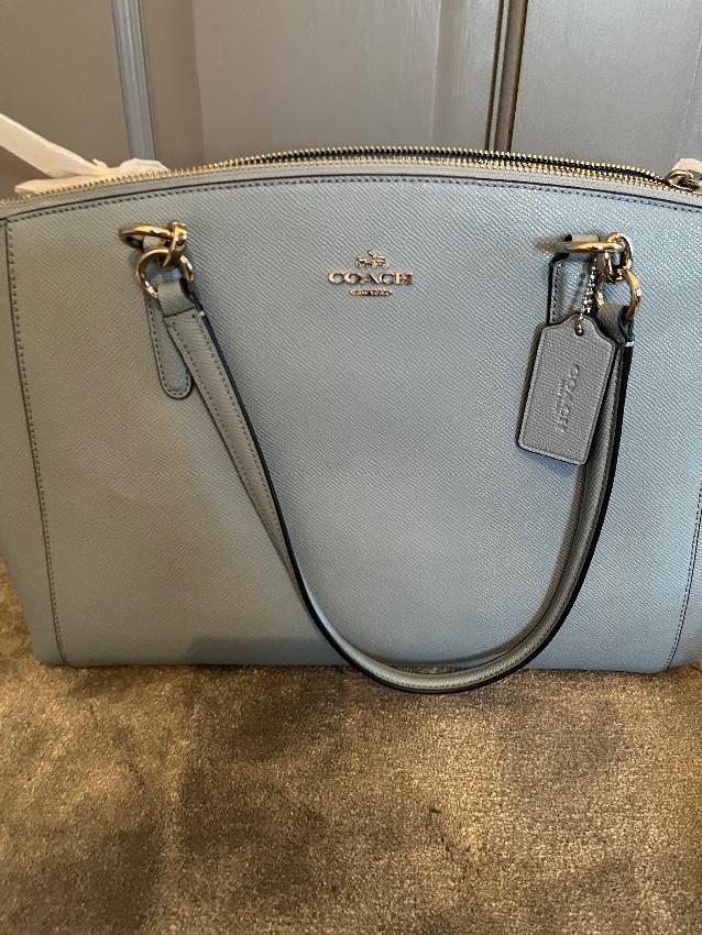 Coach Pale Blue Leather Tote Bag