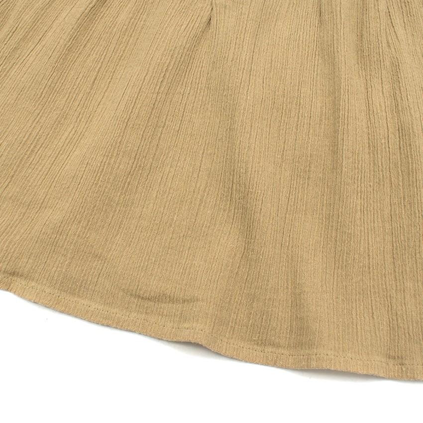 Bonpoint Girls 4Y Light Brown Crepon Blouse