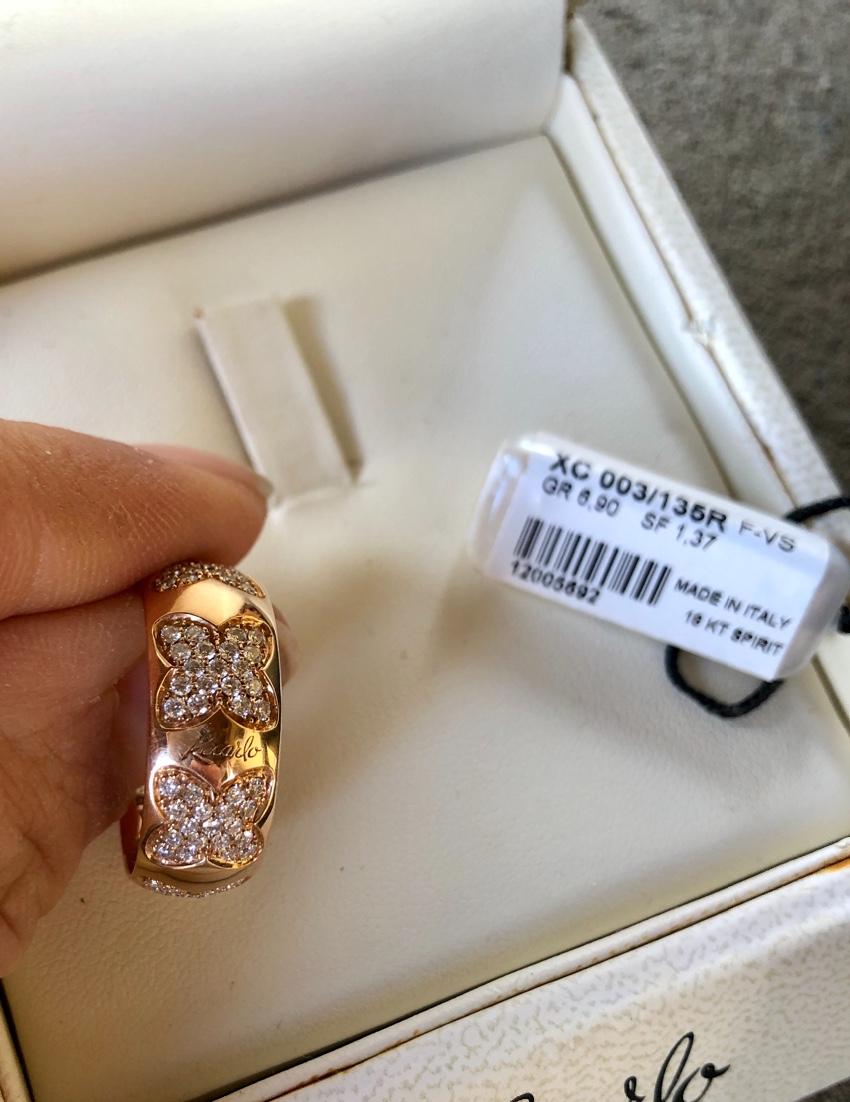 Recarlo 18k Rose Gold Diamond Multi-Clover Ring