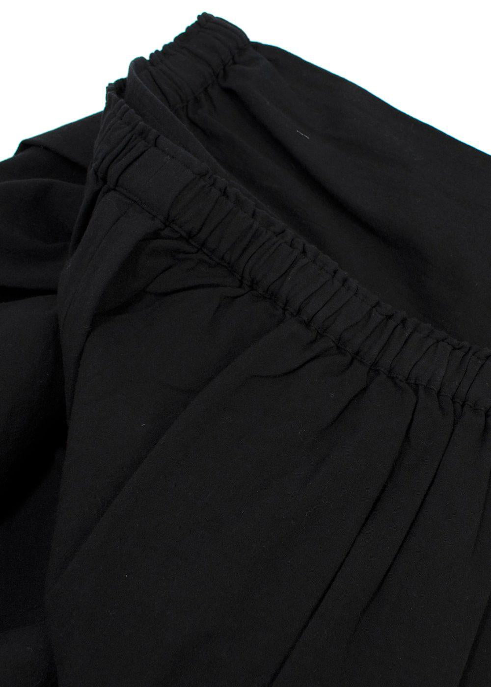 Shirin Guild Black Cotton Wide Leg Trousers