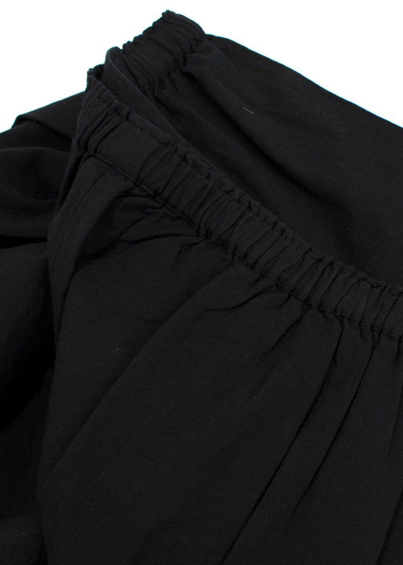 Shirin Guild Black Cotton Wide Leg Trousers