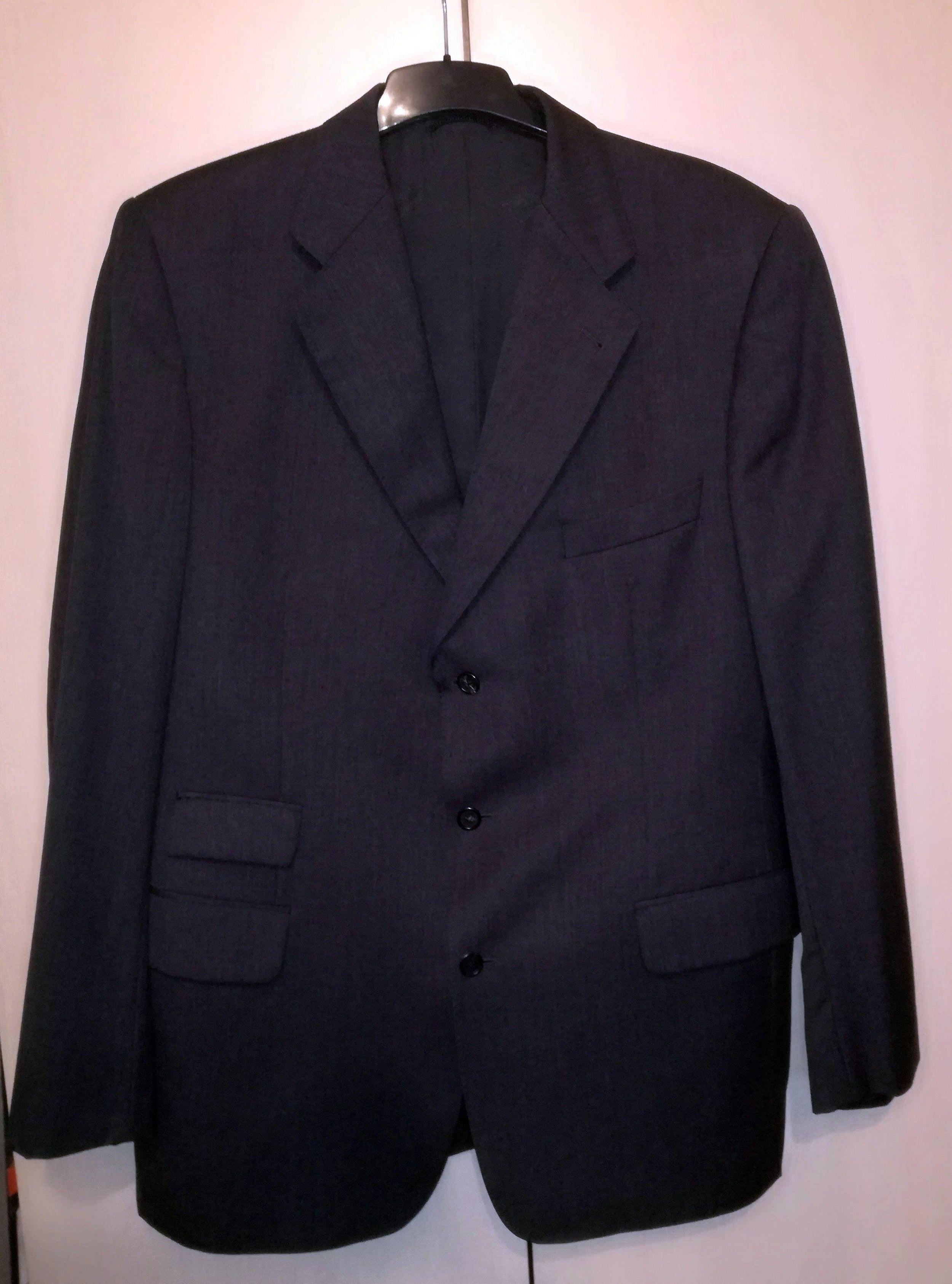 BURBERRYS' Bristol Dark Grey Single Breasted Wool Jacket