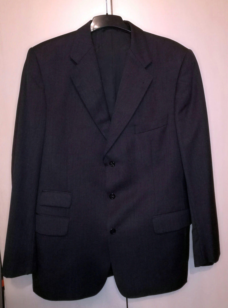 BURBERRYS' Bristol Dark Grey Single Breasted Wool Jacket