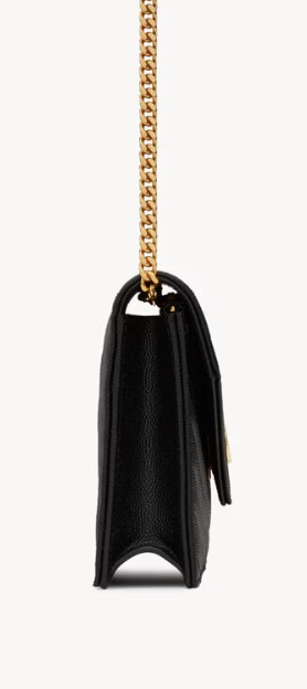 Saint Laurent Black Leather Cassandra Bag