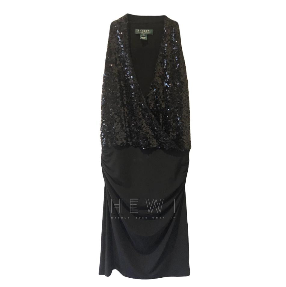 Lauren by Ralph Lauren black sequin dress