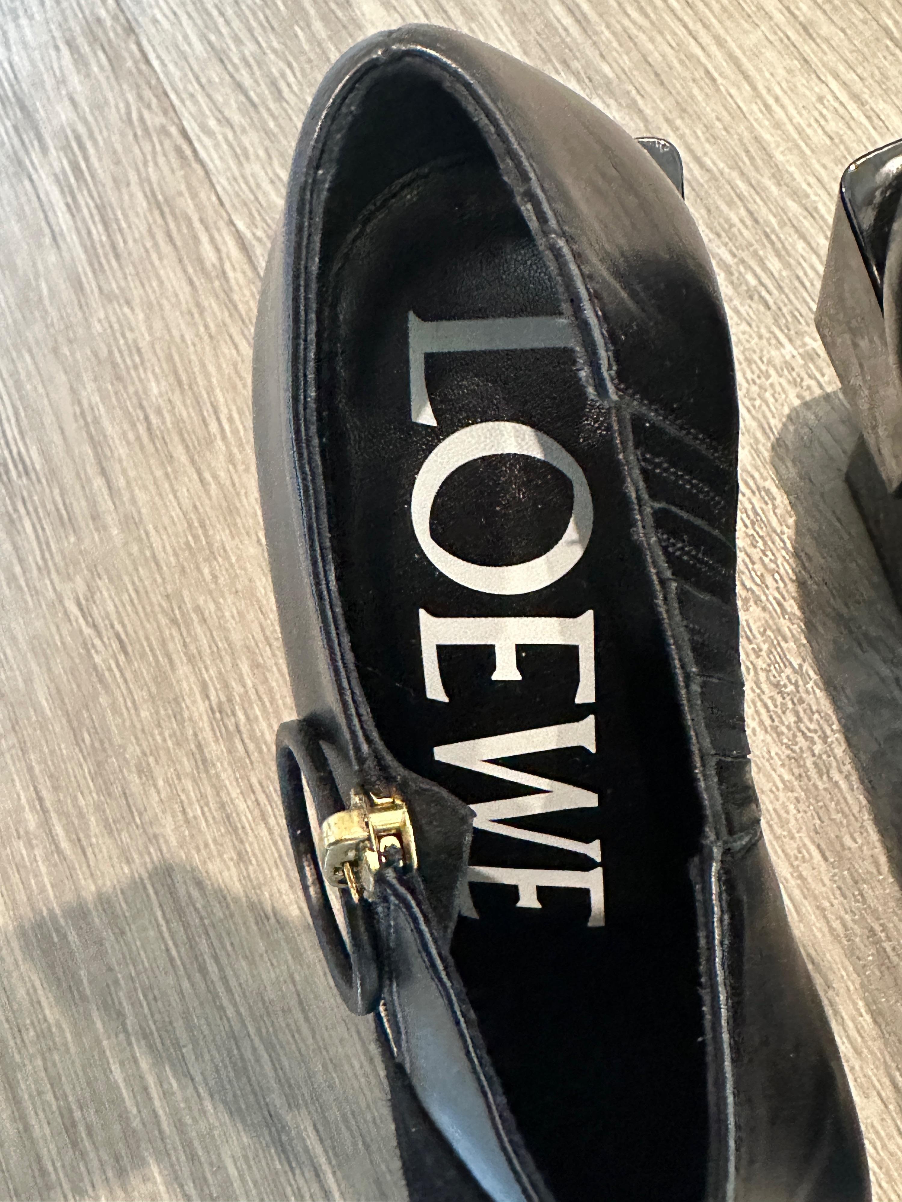 Loewe Black Leather/Suede Ankle Boots