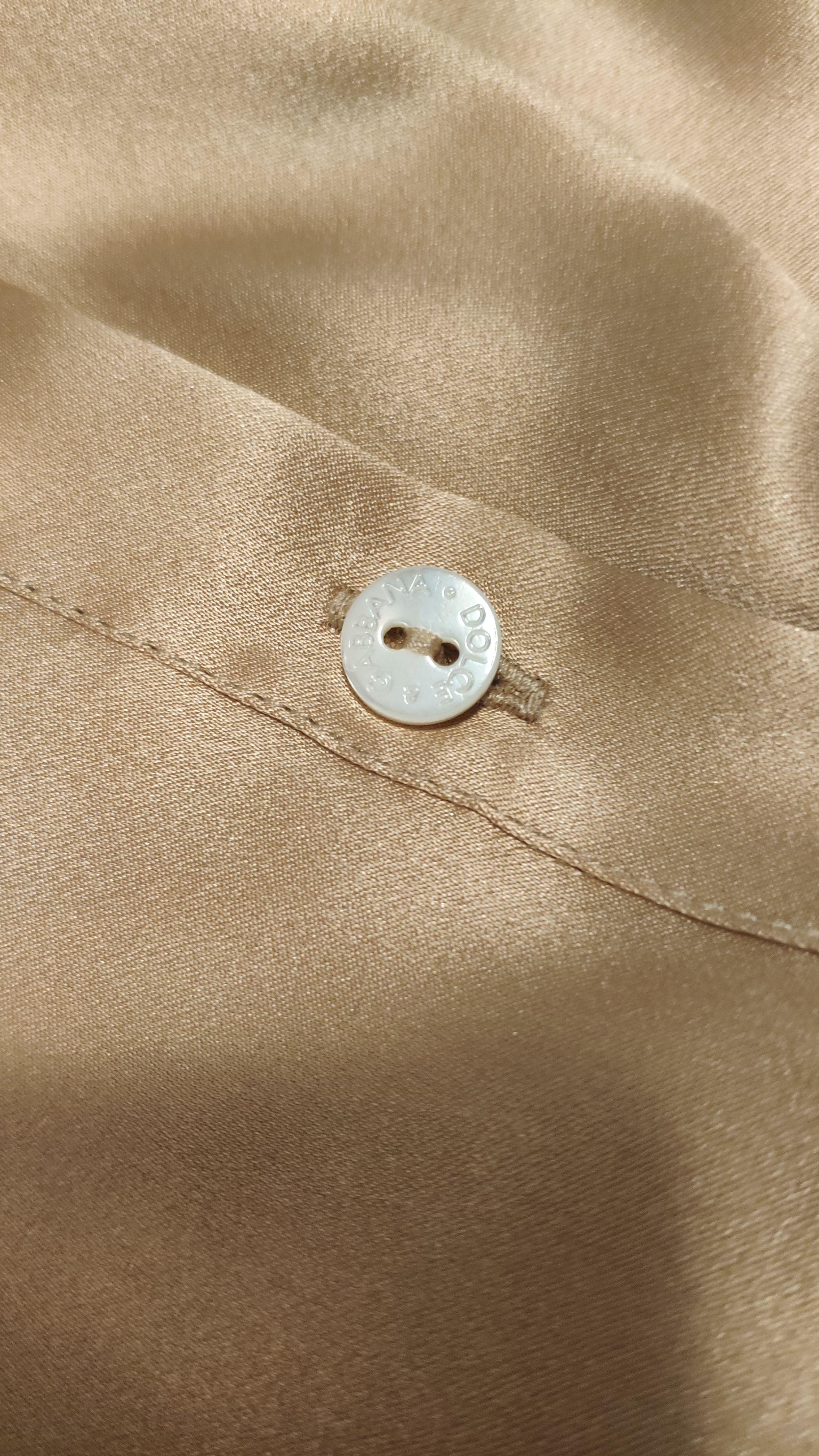 Dolce & Gabbana Champagne Gold Silk Shirt
