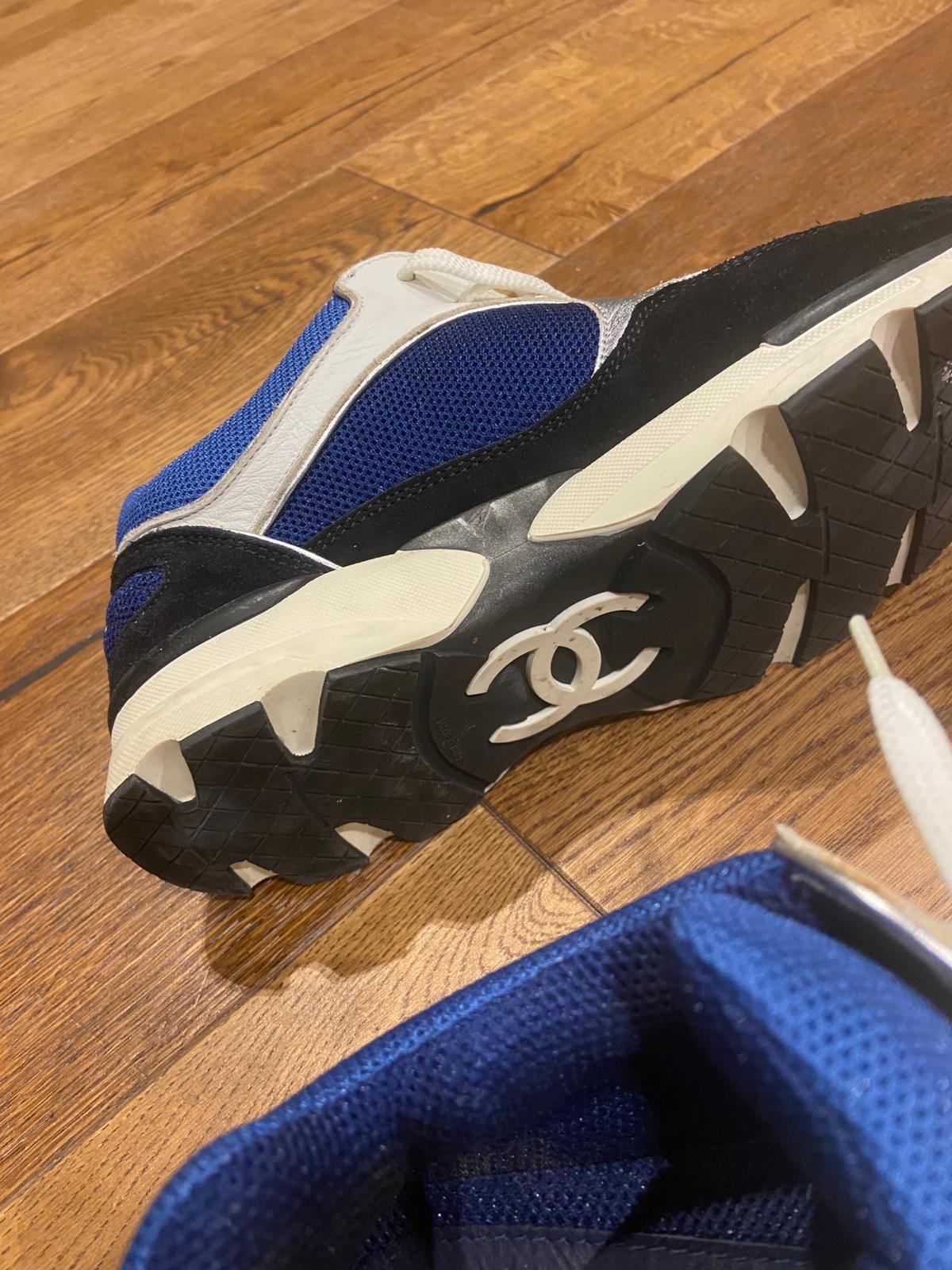 Chanel Blue CC Trainers