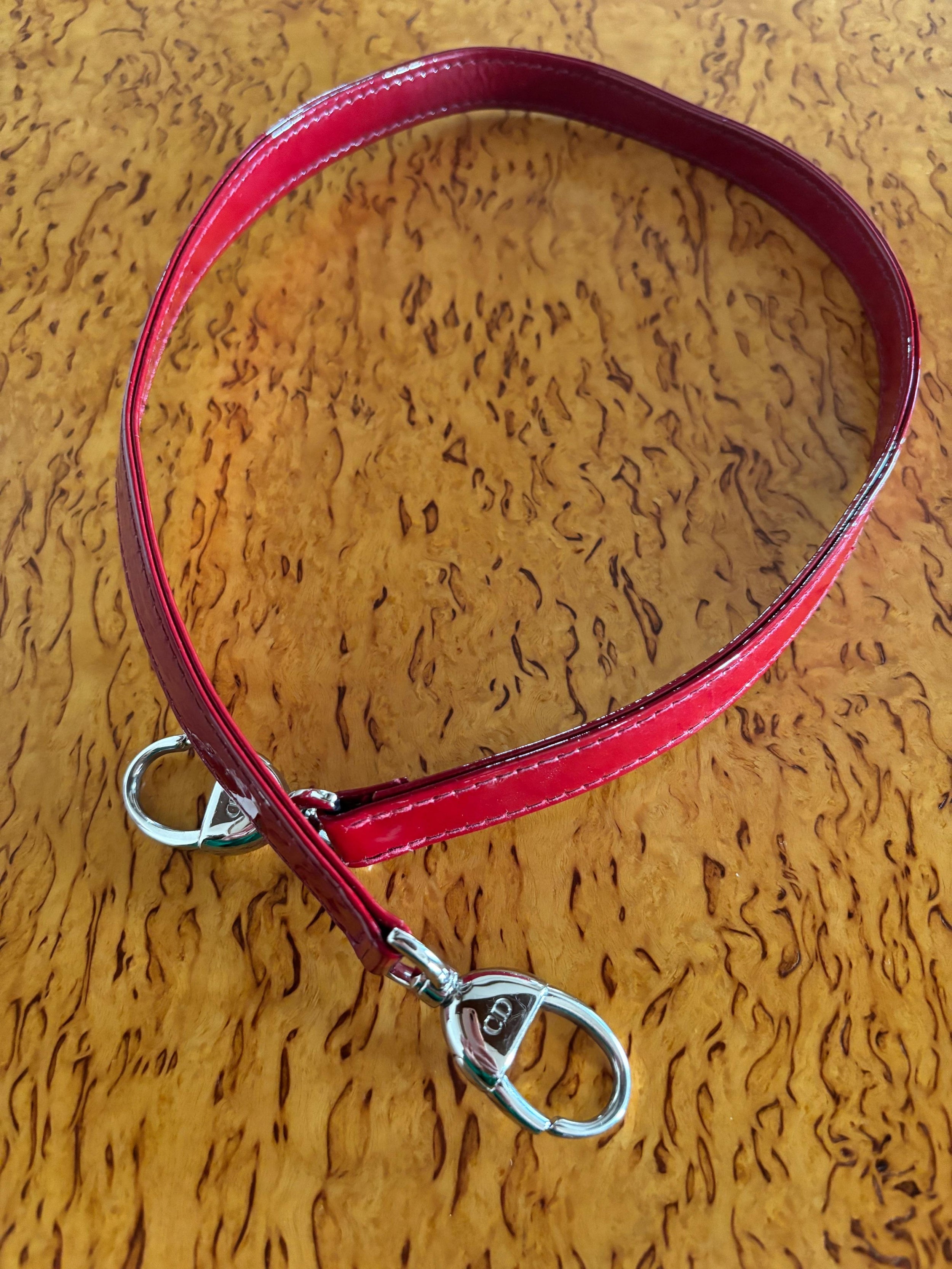 Dior Red Patent Leather Large Lady Dior