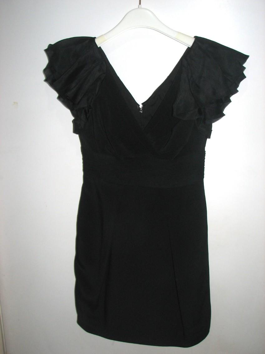 Marchesa Notta black silk dress