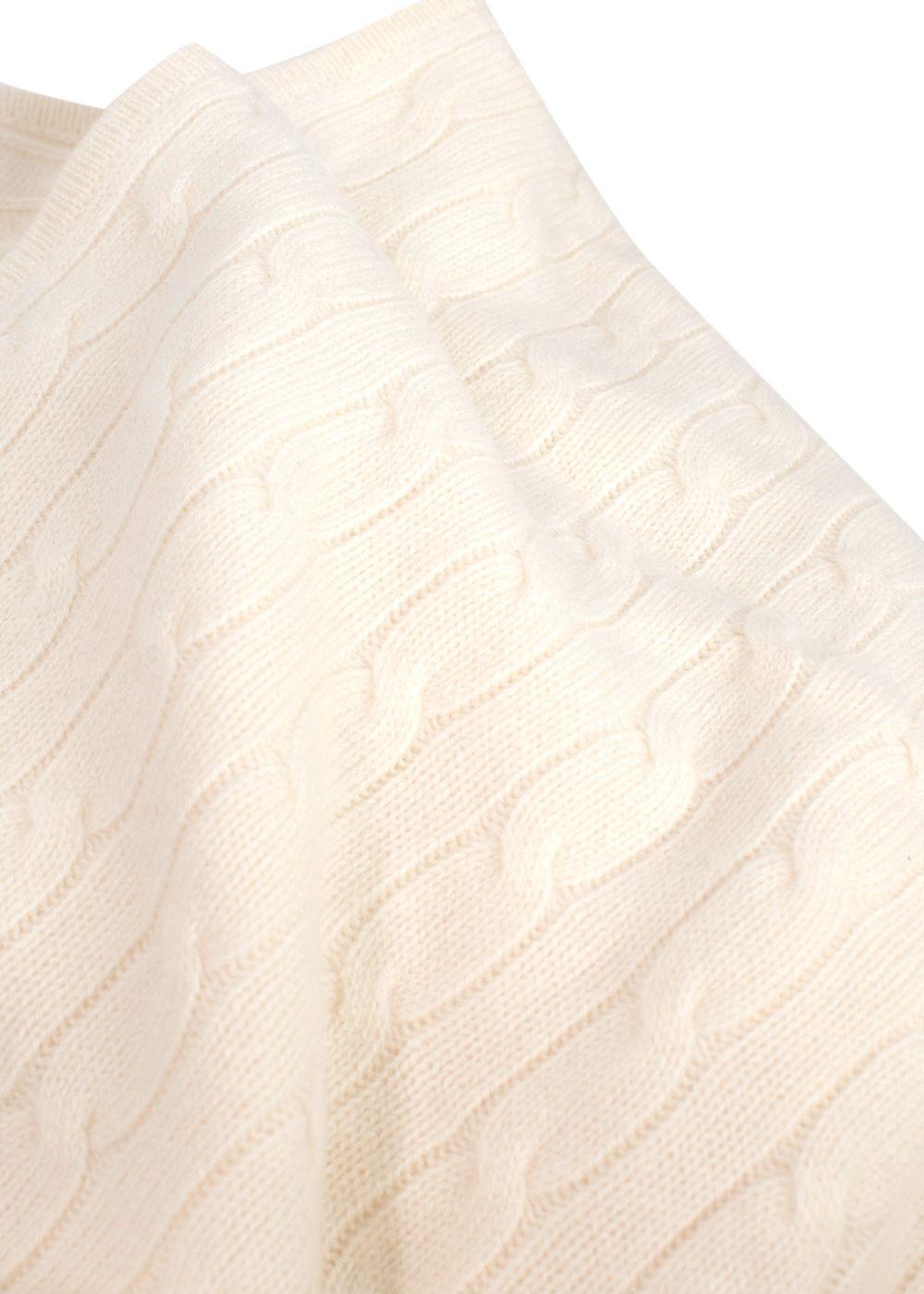 Ralph Lauren Cream Argyle Knit Baby Blanket