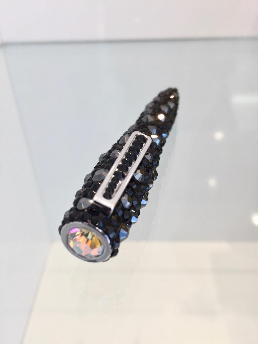 Ambrosia Paris Black Swarovski Crystal Ball Point Pen