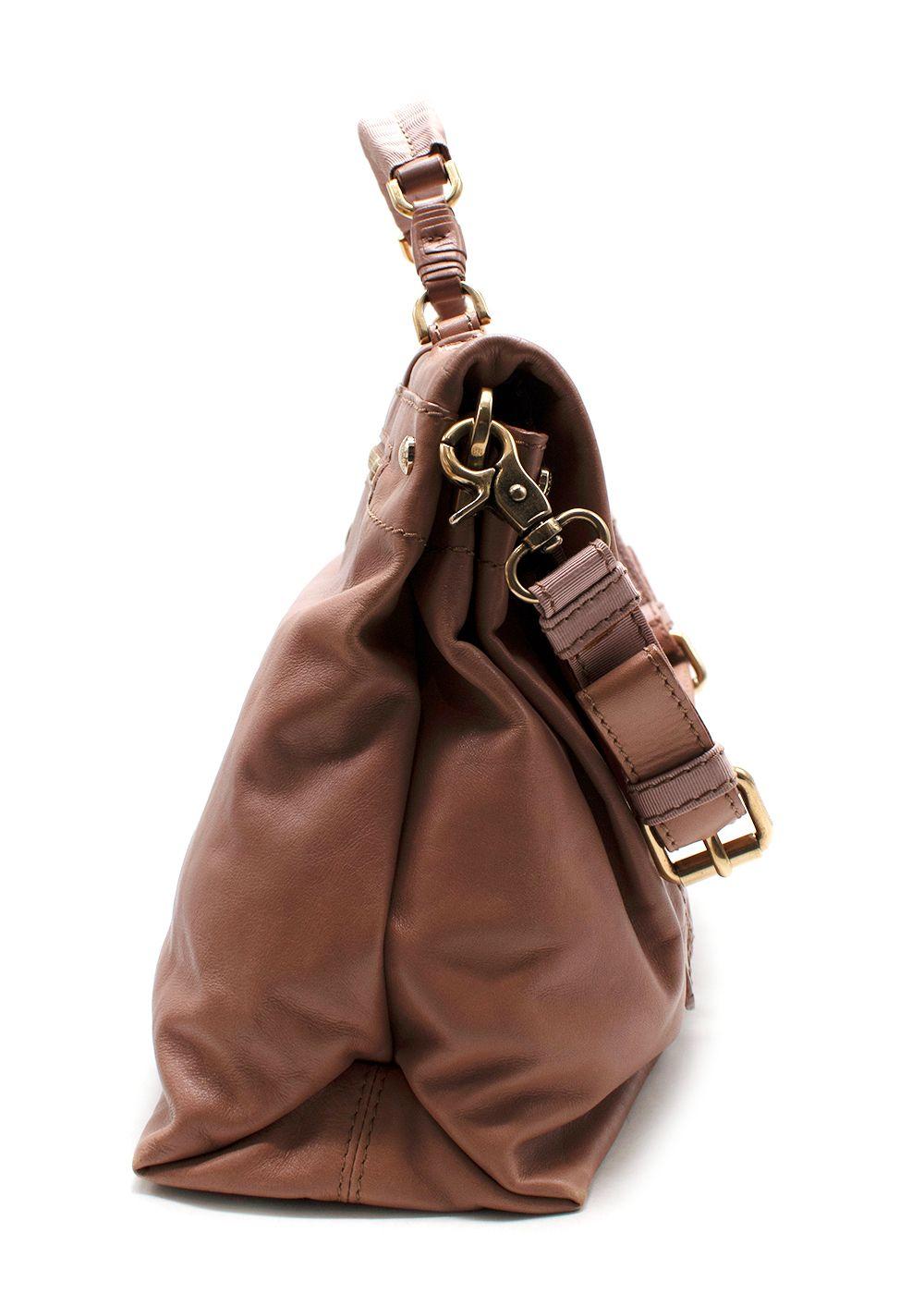 Nina Ricci Leather Shoulder + Top-Handle Bag