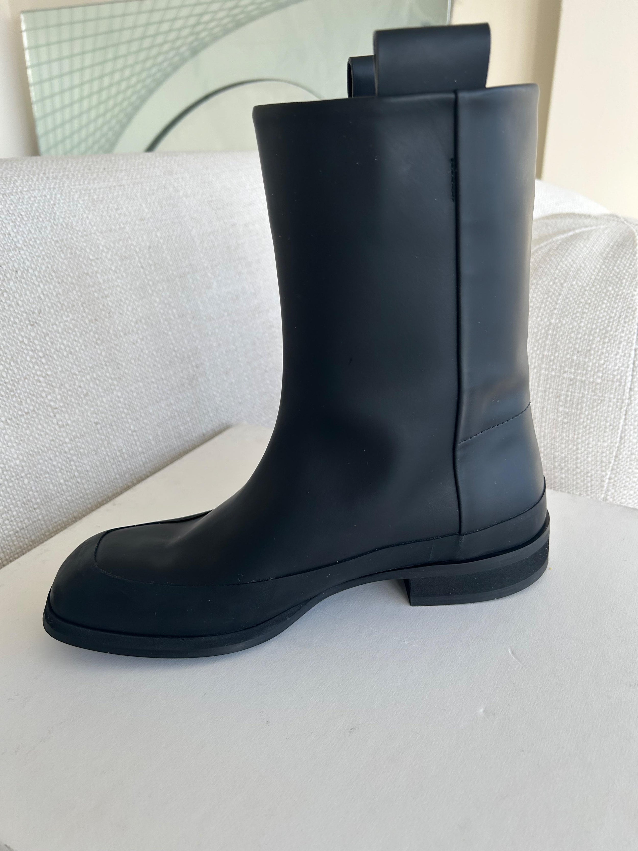 The Row Black Grunge Boots