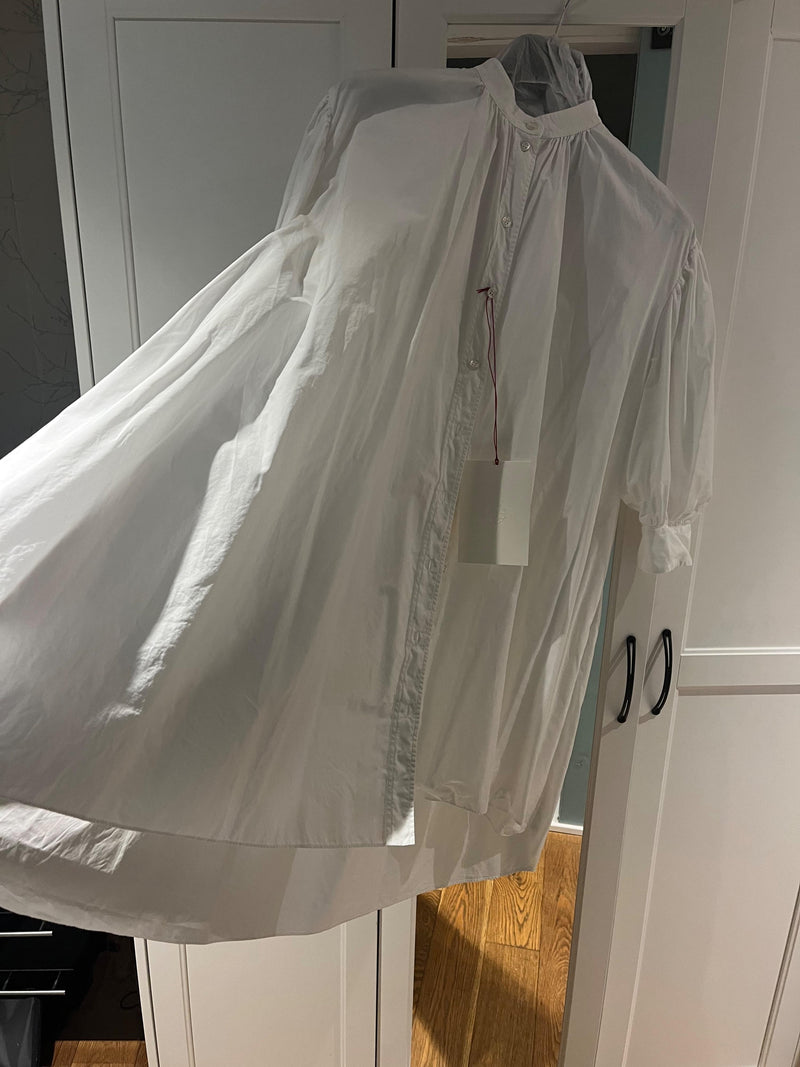 White Cotton Shirt Dress