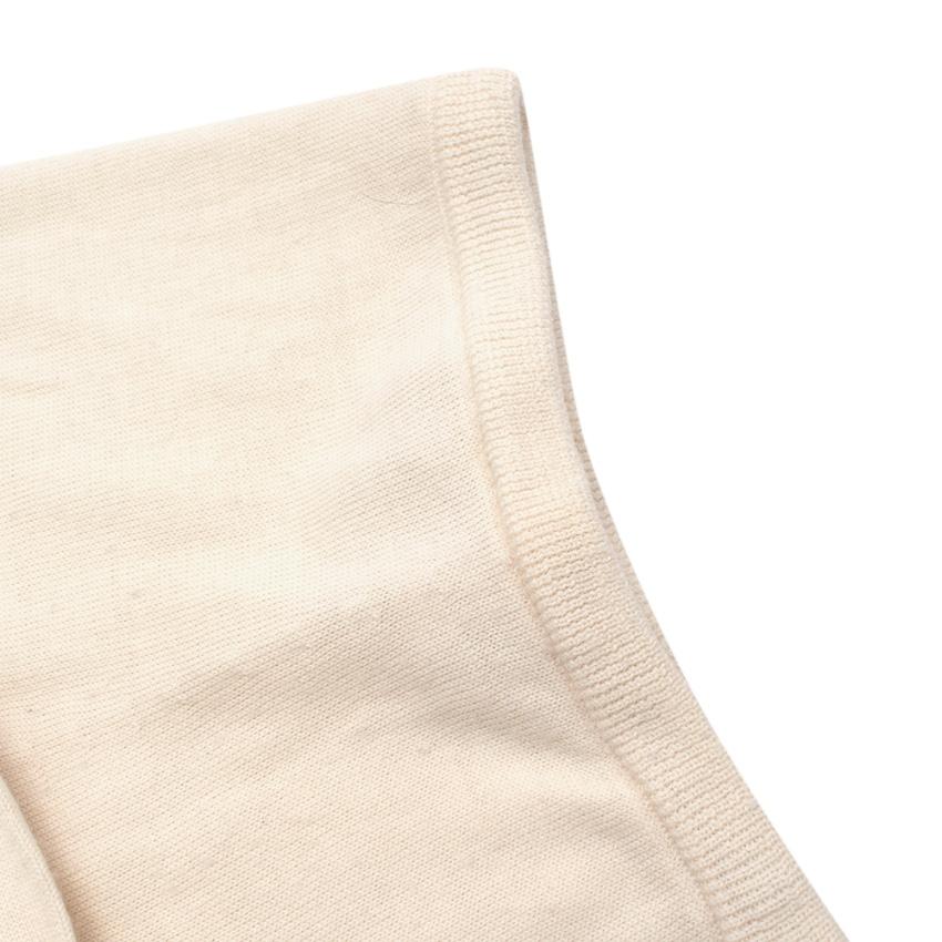 Ovale Ivory Wool Knit Trousers