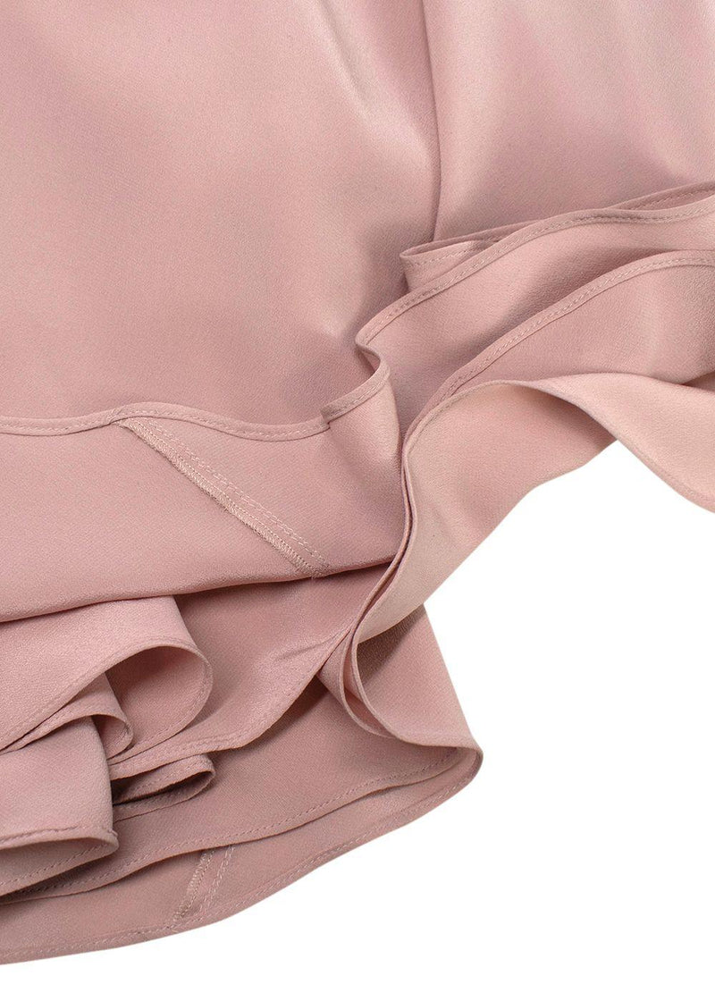Miu Miu Blush Pink Crystal Embellished Silk Gown