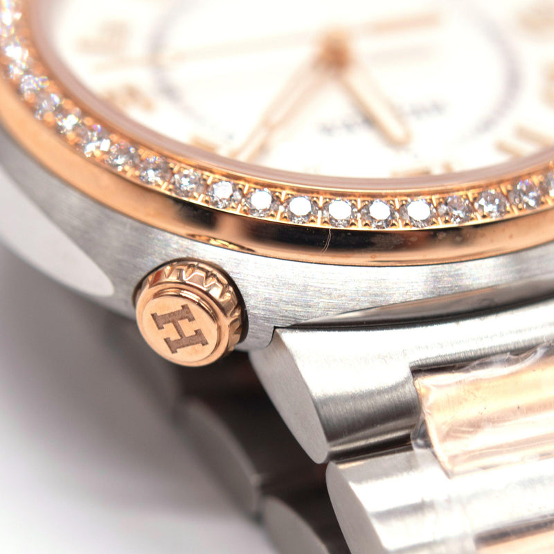 Hermes Large Cut Rose Gold Diamond  Watch 36mm