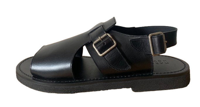 Margaret Howell Black Leather Men's Sandals