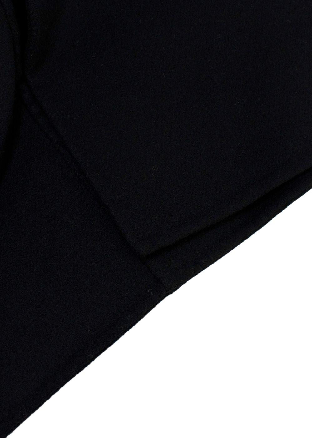 Ermarnno Scervino Black Wool Coat