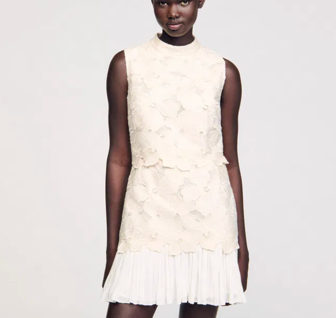 Sandro Guipure Lace Mini Dress