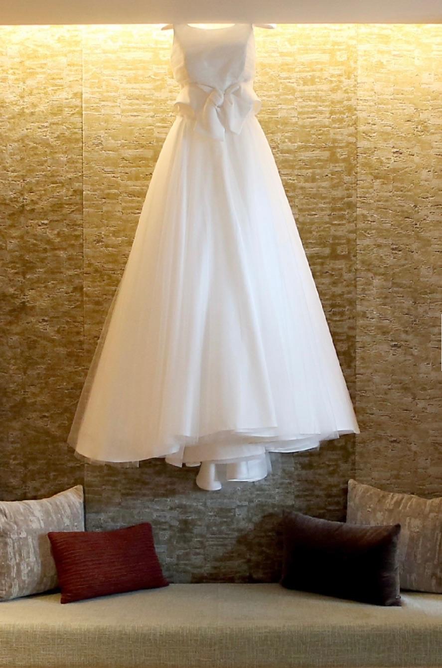 White Faith Silk Magnolia Bridal Gown