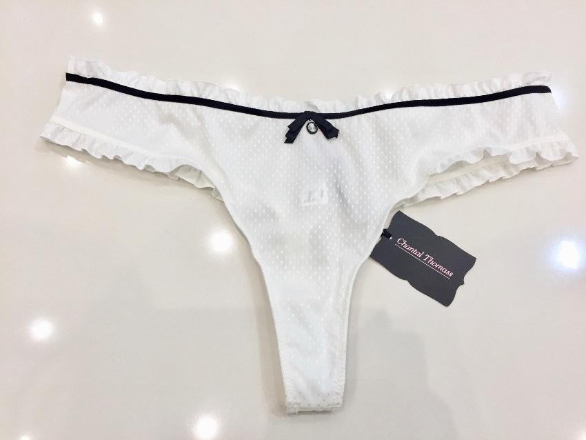Chantal Thomass Ivory Leavers Lace Pad Bra & Thong Set