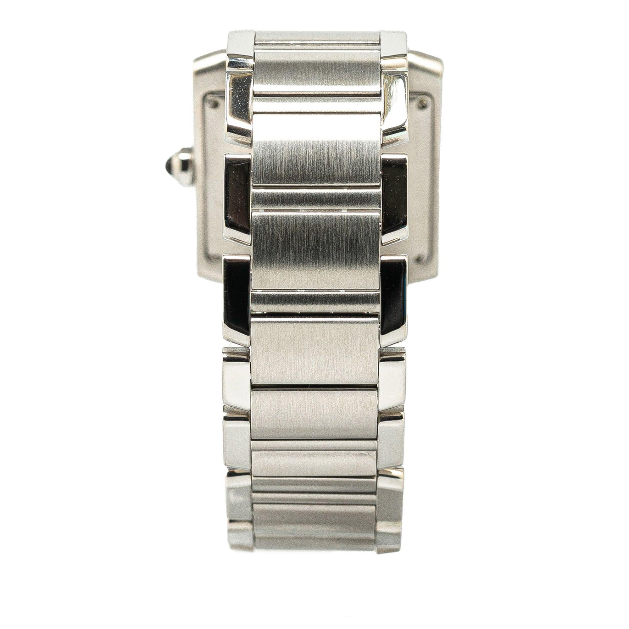 Cartier Stainless Steel Quartz Tank Francaise Watch 28mm