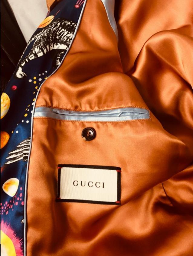 Gucci Space Animals print bomber jacket