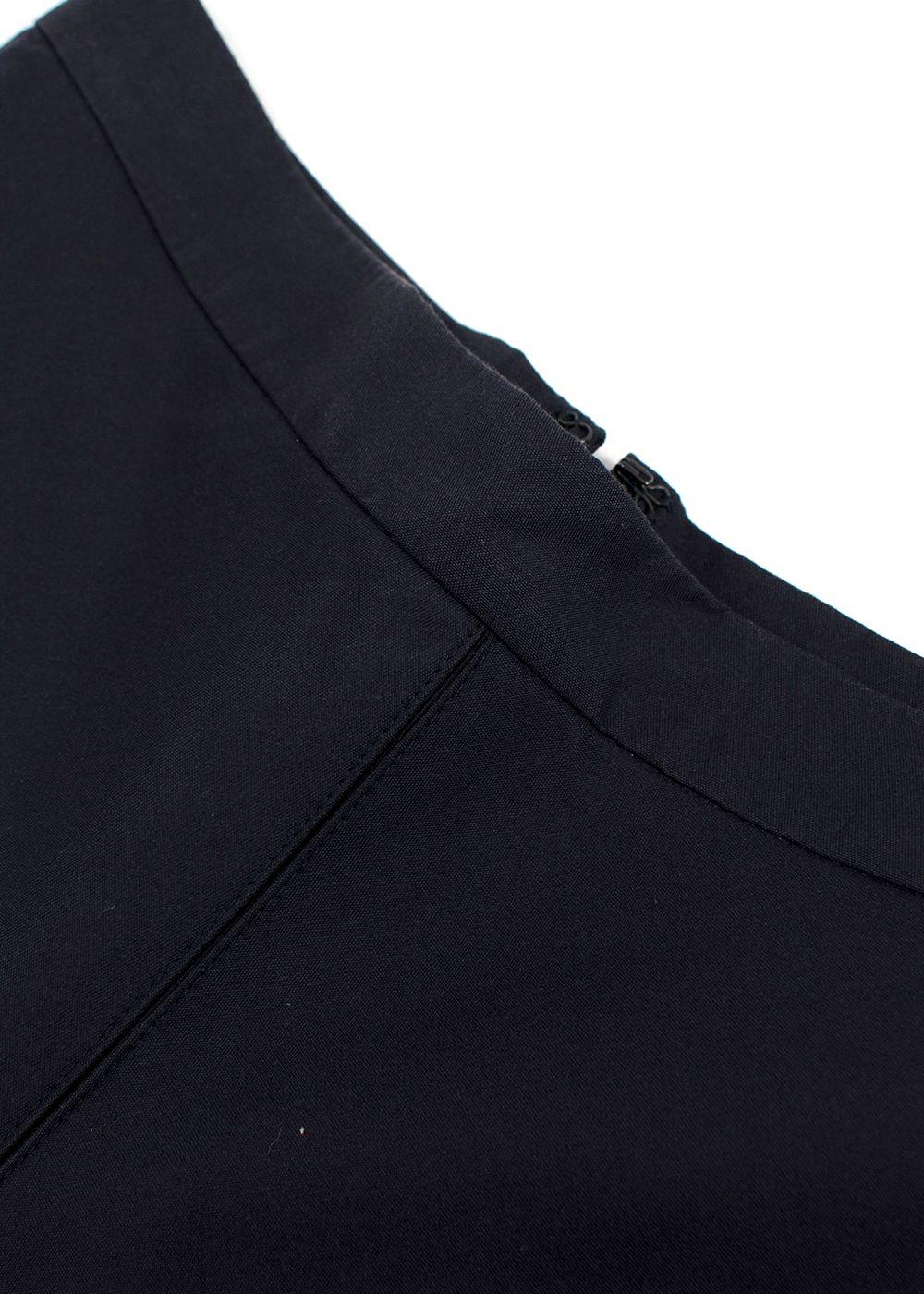 Dior Navy High Waisted Shorts with Pleated Detail