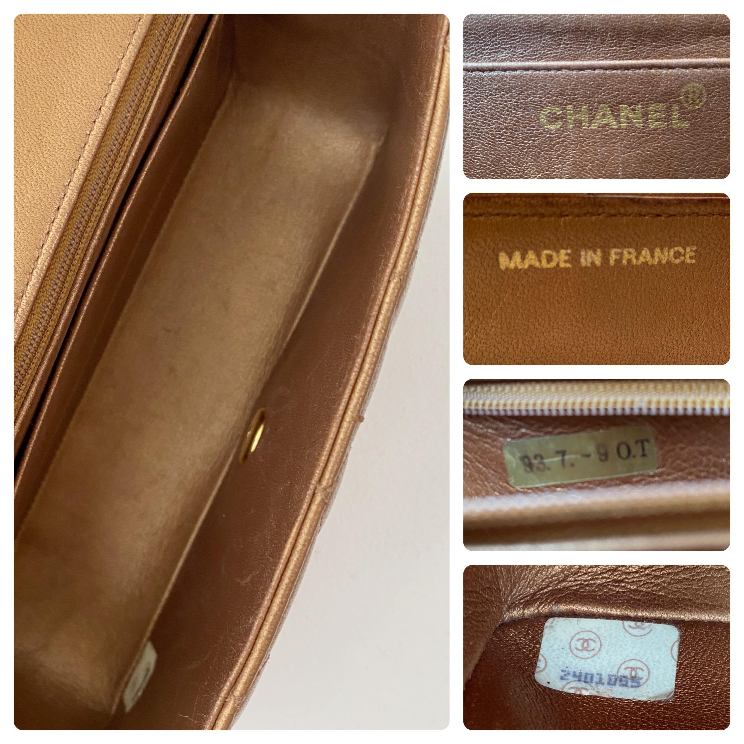 Vintage camel leather quilted small Diana flap bag