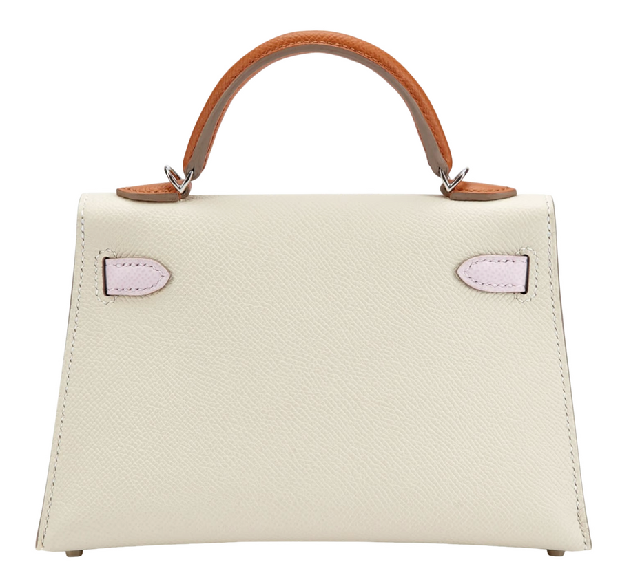 Hermès Mini Kelly Epsom Sellier Tricolour Palladium Hardware