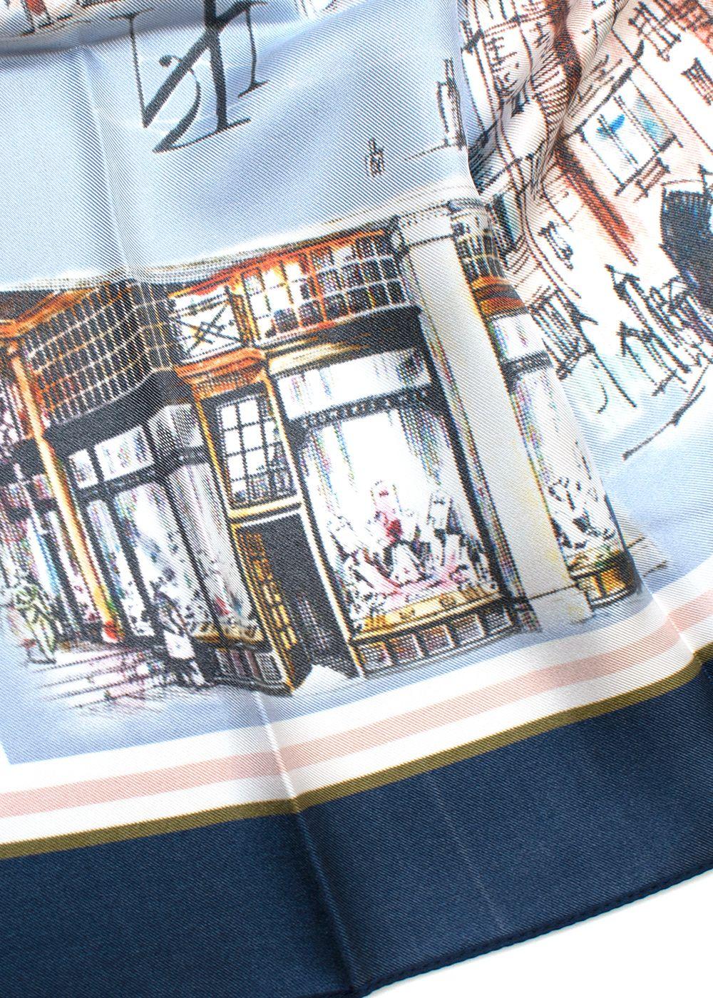 Building Printed Silk Pocket Square
