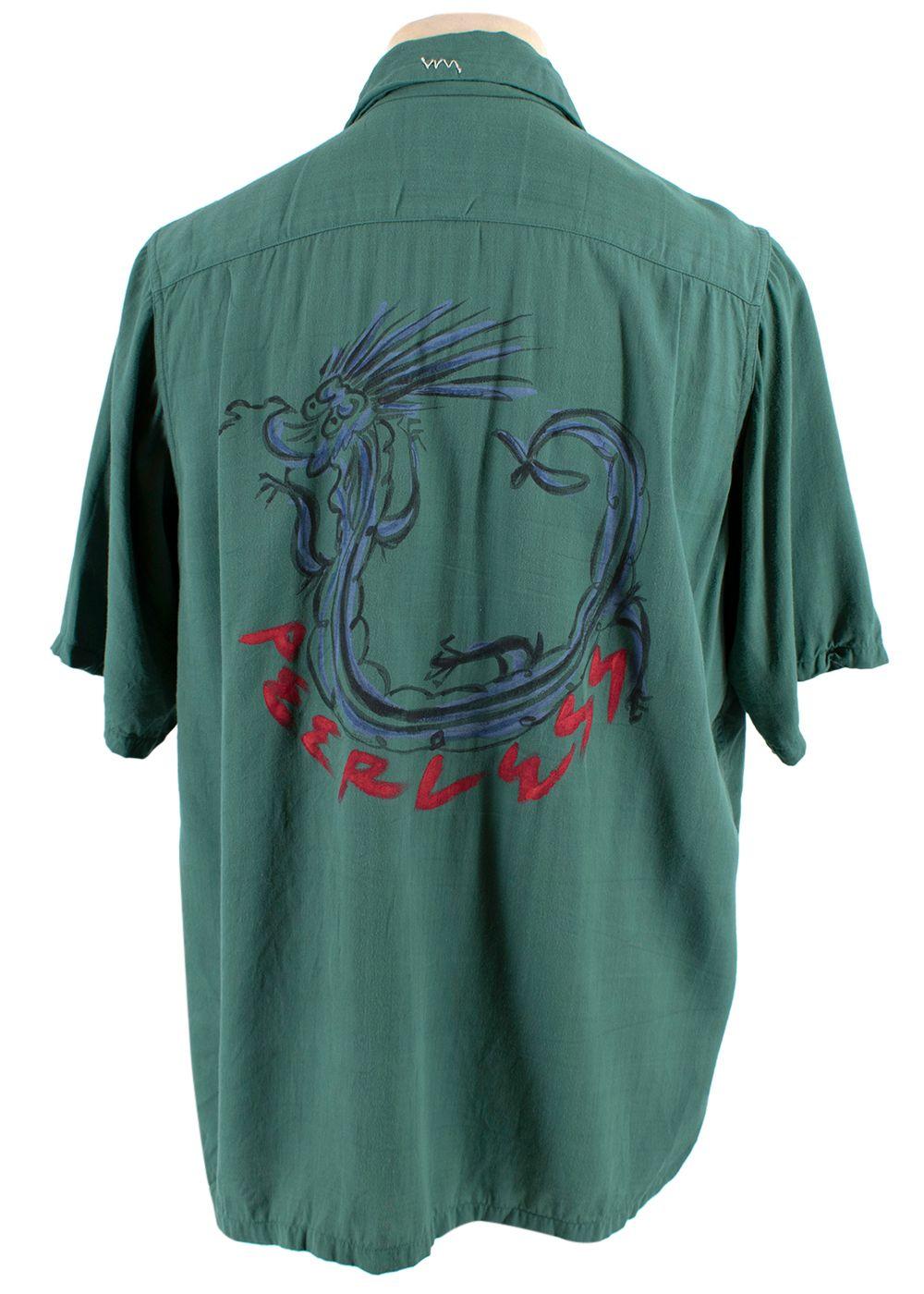 Peerless Dragon Back Printed Short Sleeved Shirt