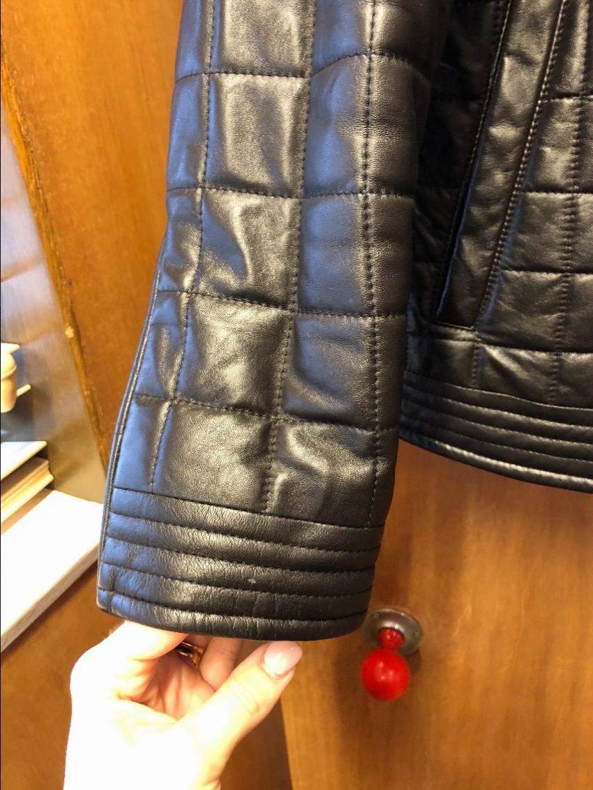 Mulberry Chocolate Brown quilted leather jacket