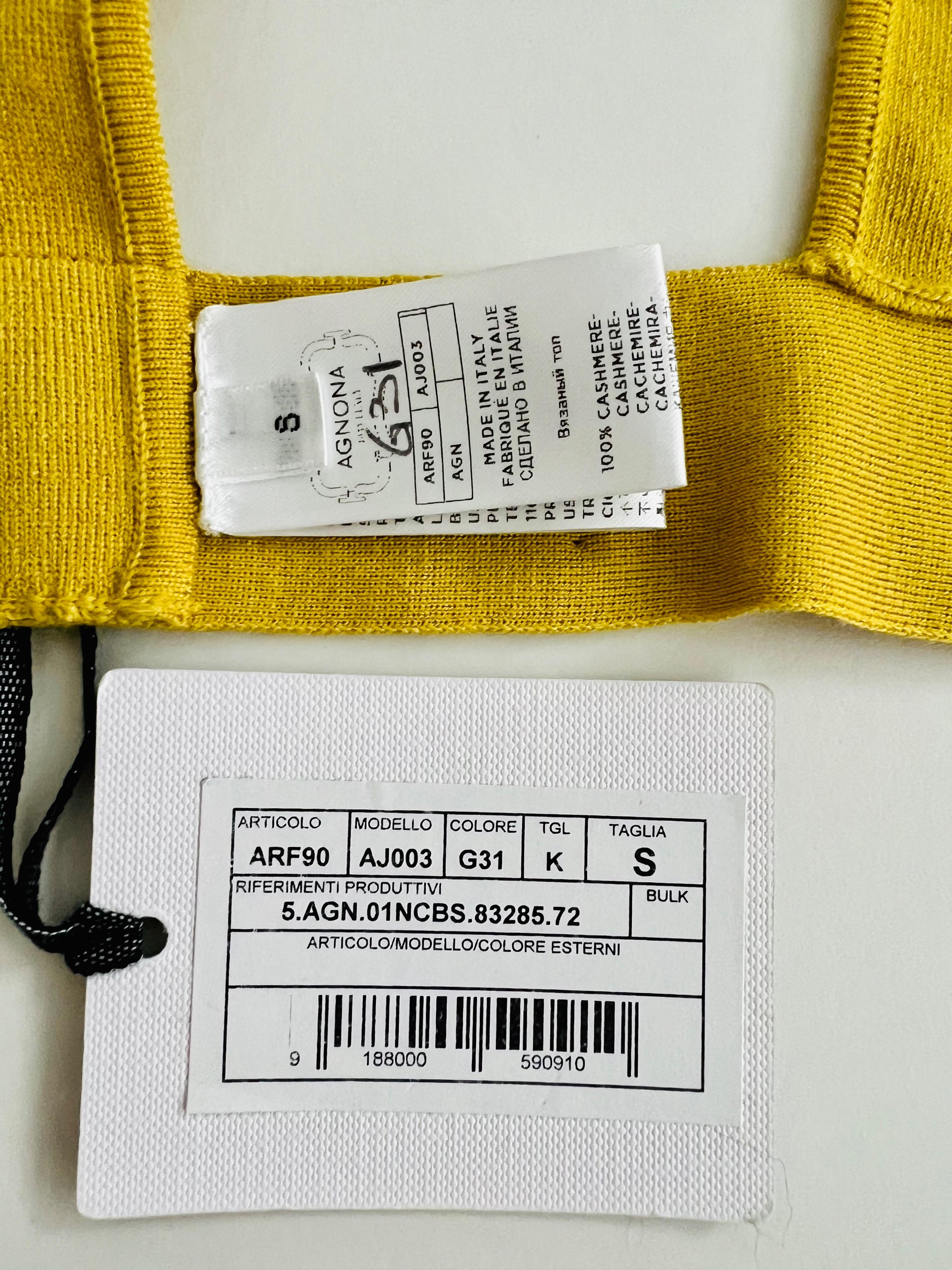 Yellow Cashmere Knit Triangle Bralette