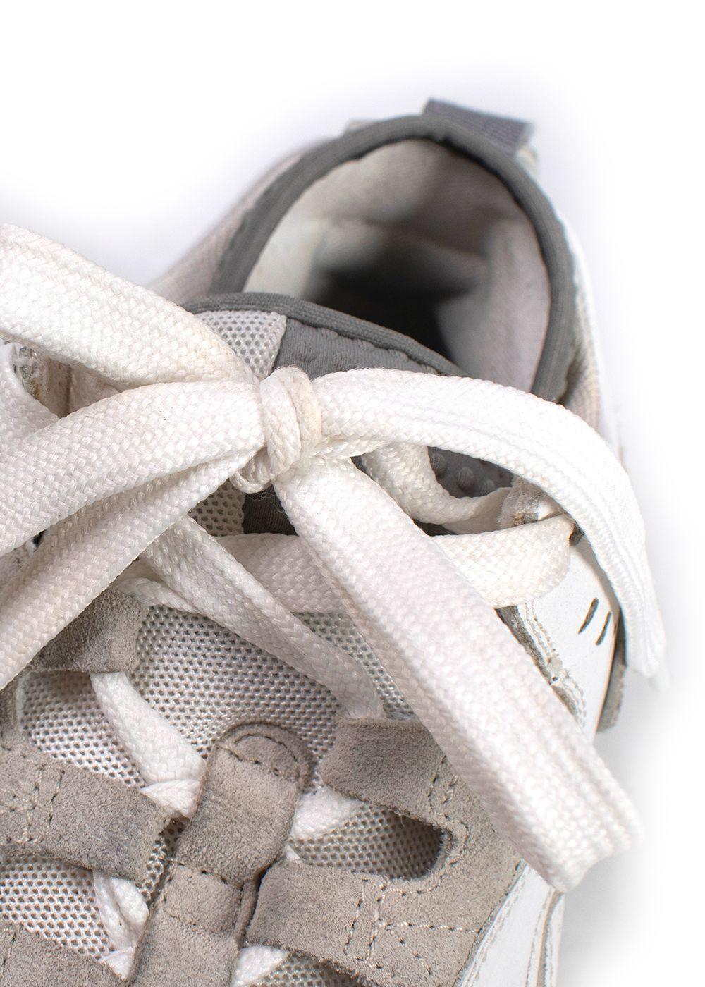 Acne Studios White Leather Manhattan Sneakers