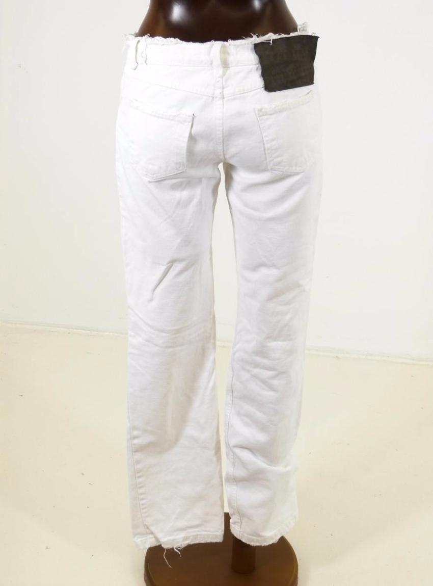 Dolce and Gabbana White Denim Destroyed Jeans