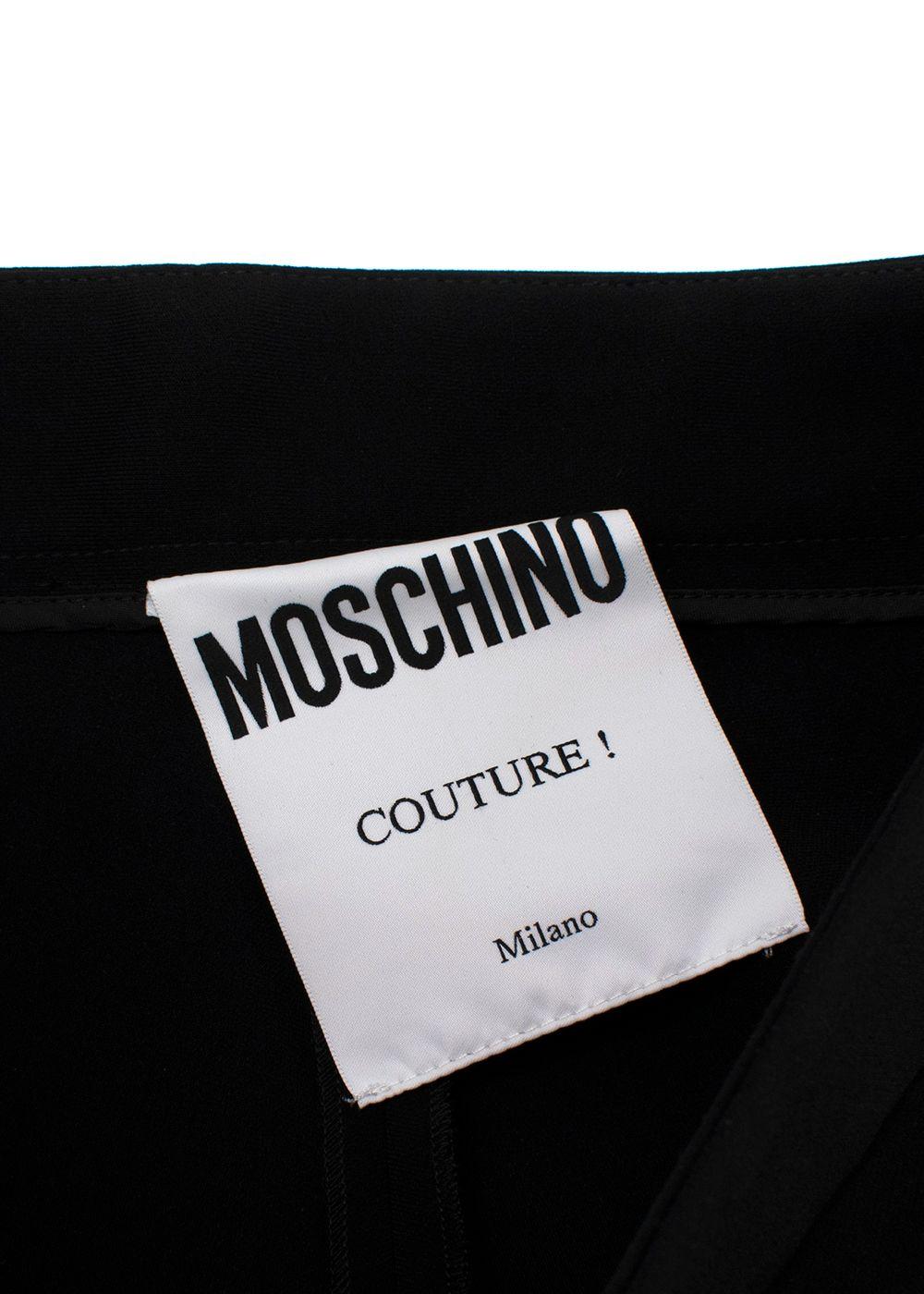 Moschino Couture Black Chain Print Trousers