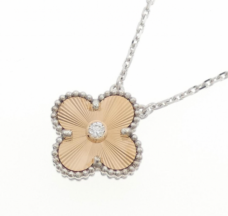 Van Cleef & Arpels White Gold Vintage Alhambra Necklace