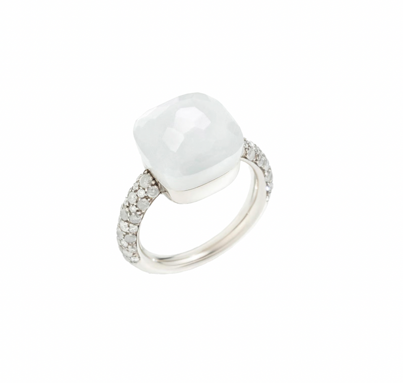 White Gold Diamond Nudo Ring